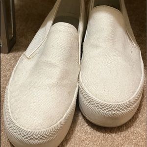 Michael Kors white boat sneakers size 8